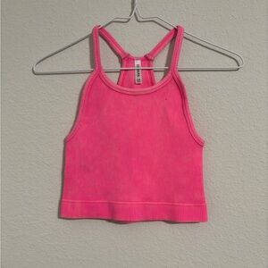 Zenana Outfitters Hot Pink Ribbed Tank